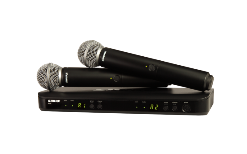 SHURE BLX288E/SM58 M17 662-686 MHz двухканальная радиосистема с двумя ручными передатчиками SM58