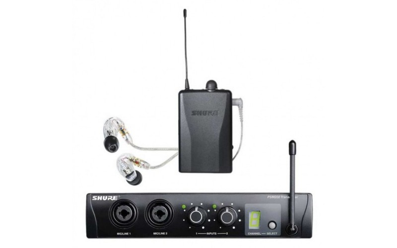 SHURE EP2TR215CL K9E 606 - 638 MHz беспроводная мониторная система PSM200 с наушниками SE215CL