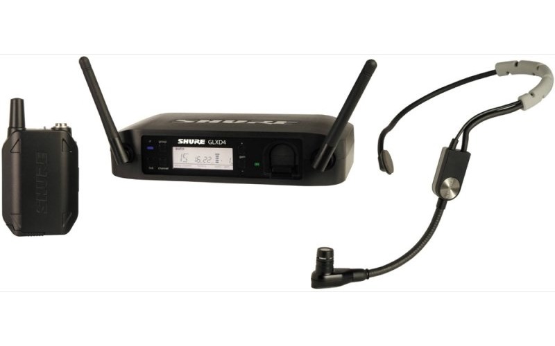 SHURE GLXD14E/SM35 цифровая радиосистема с головным микрофоном SM35, 2.4 GHz