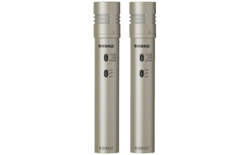 SHURE KSM137/SL ST PAIR подобранная стерео пара студийных конденсаторных инструментальных микрофонов