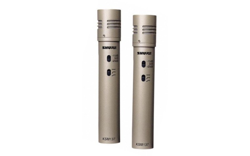 SHURE KSM137/SL ST PAIR подобранная стерео пара студийных конденсаторных инструментальных микрофонов