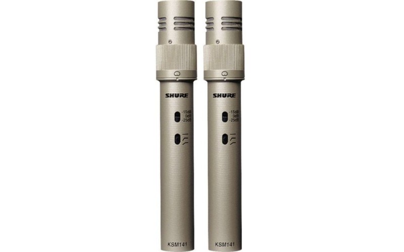 SHURE KSM141/SL ST PAIR подобранная стерео пара студийных конденсаторных инструментальных микрофонов