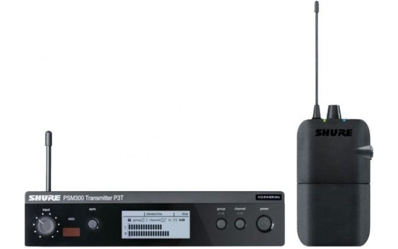 SHURE P3TERA M16 686-710 MHz беспроводная система персонального мониторинга PSM300 с металлическим п