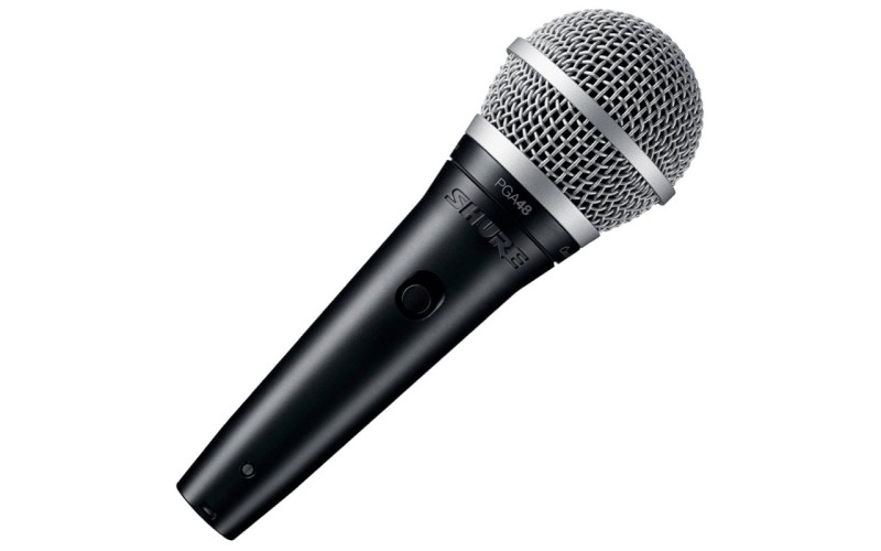 SHURE PGA48-QTR-E - кардиоидный вокальный микрофон c выключателем, с кабелем XLR - jack 1/4