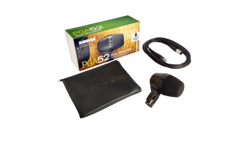 SHURE PGA52-XLR кардиоидный микрофон для ударных, c кабелем XLR -XLR