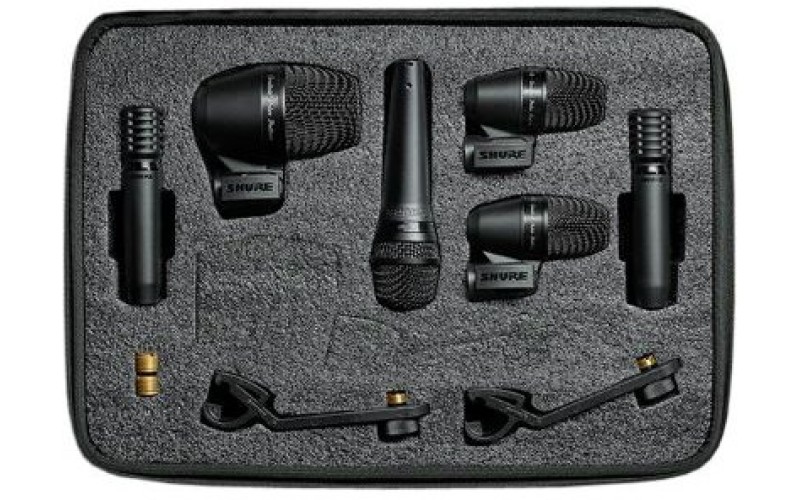 SHURE PGADRUMKIT6 набор микрофонов для ударных, включает 1 PGA52, 2 PGA56s, 1 PGA 57 и 2 PGA81s
