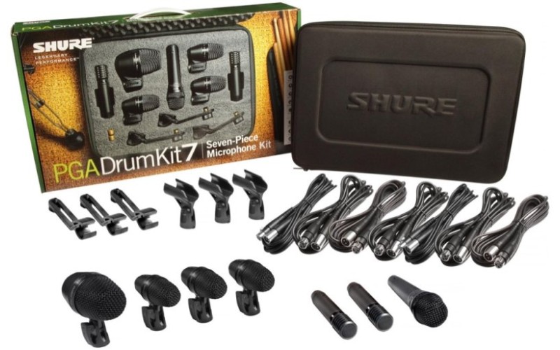 SHURE PGADRUMKIT7 набор микрофонов для ударных, включает в себя: PGA52 х 1, PGA56 х 3, PGA57 х 1, PG