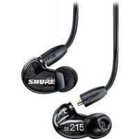 SHURE SE215-K-UNI-EFS Наушники внутриканальные (наушники вставные) с одним драйвером, черные. Гарнит