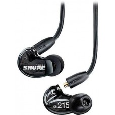 SHURE SE215-K-UNI-EFS Наушники внутриканальные (наушники вставные) с одним драйвером, черные. Гарнит