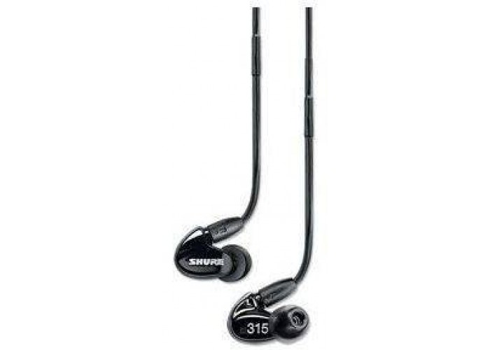 SHURE SE315-K-EFS наушники внутриканальные (наушники вставные) с одним драйвером, черные, отсоединяе