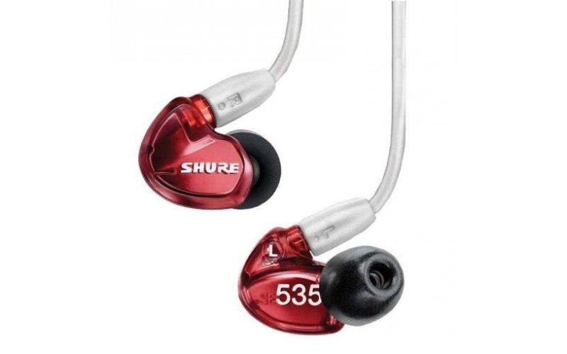SHURE SE535LTD-EU наушники внутриканальные (наушники вставные), три драйвера, цвет 'сияющий красный'