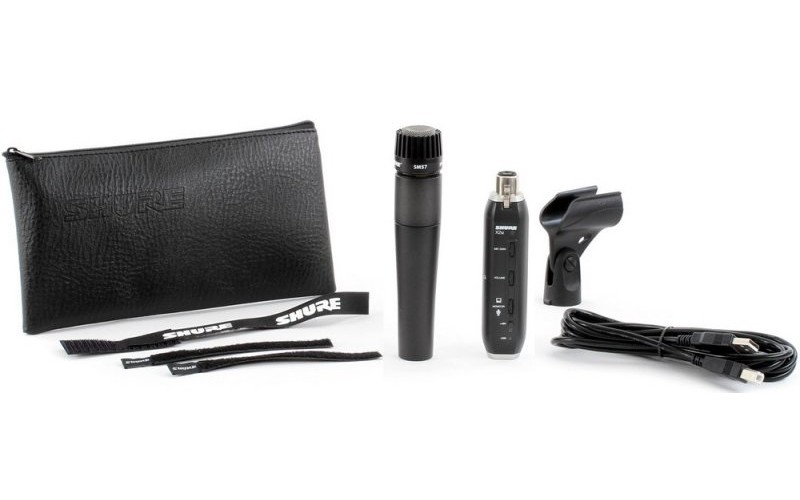 SHURE SM57-X2U динамический кардиоидный инструментальный микрофон с XLR-to-USB адаптером