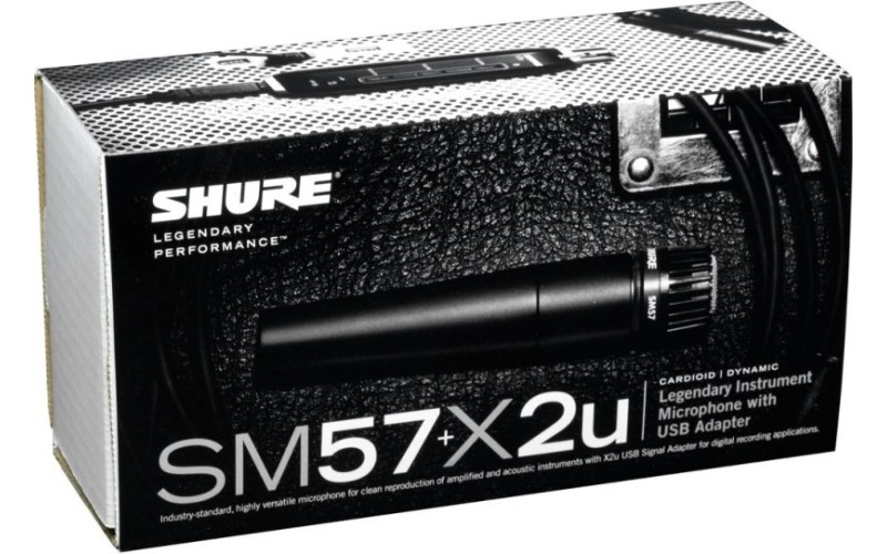 SHURE SM57-X2U динамический кардиоидный инструментальный микрофон с XLR-to-USB адаптером