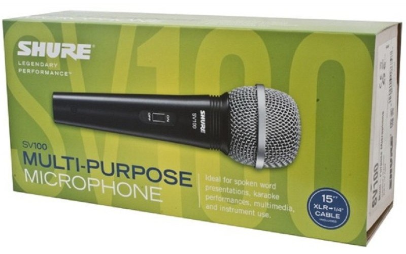 SHURE SV100-A микрофон динамический вокально-речевой с выключателем и кабелем