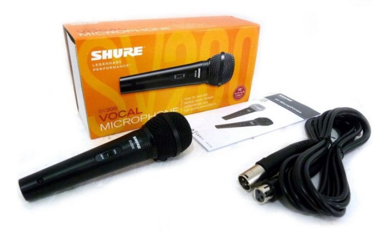 SHURE SV200-A микрофон динамический вокальный с выключателем и кабелем