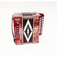 Шуйская Гармонь SZ48XL-A-RED Гармонь «Чайка» 19х12-II, красная, ля мажор, роспись