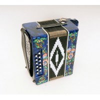 Шуйская Гармонь SZ48XL-C-BL Гармонь «Чайка» 19х12-II, синяя, до мажор, роспись
