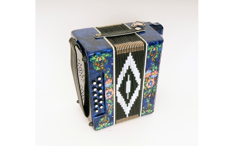 Шуйская Гармонь SZ48XL-C-BL Гармонь «Чайка» 19х12-II, синяя, до мажор, роспись