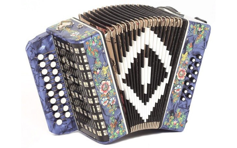 Шуйская Гармонь SZ48XL-G-BL Гармонь «Чайка» 19х12-II, синяя