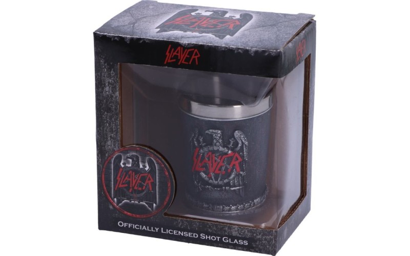 Slayer Shot Glass 7cm 5.5x5.5x7 holds 50ml Сувенирная рюмка Slayer, лицензионная сувенирная продукци