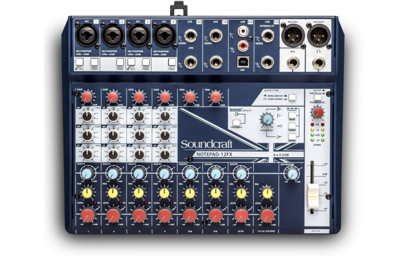 Soundcraft Notepad-12FX- микшер, 4 моно/2стерео, FX, USB порт