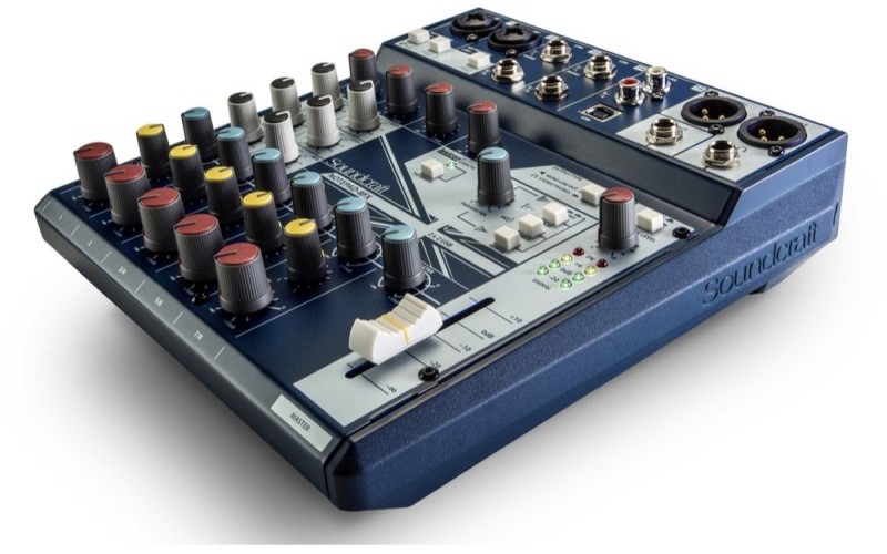 Soundcraft Notepad-8FX - компактный 8-канальный микшерный пульт с процессором эффектов Lexicon и USB