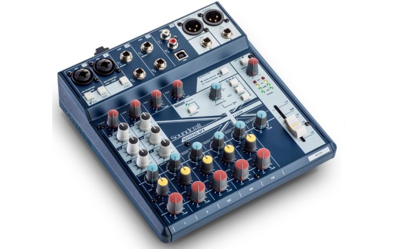 Soundcraft Notepad-8FX - компактный 8-канальный микшерный пульт с процессором эффектов Lexicon и USB