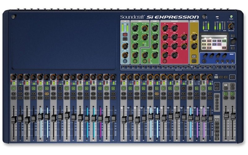 Soundcraft Si Expression 3 цифровой микшер, 32 мик/лин XLR входа, 16 XLR выходов, 30 фэйдеров в одно