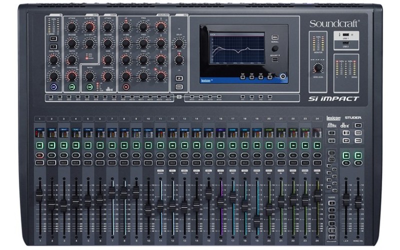 Soundcraft Si Impact цифровой микшерный пульт, 32 микрофонных входа, 8 XLR/Combi-Jack линейных/инстр