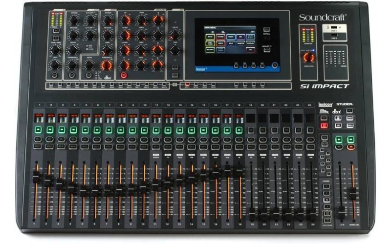 Soundcraft Si Impact цифровой микшерный пульт, 32 микрофонных входа, 8 XLR/Combi-Jack линейных/инстр
