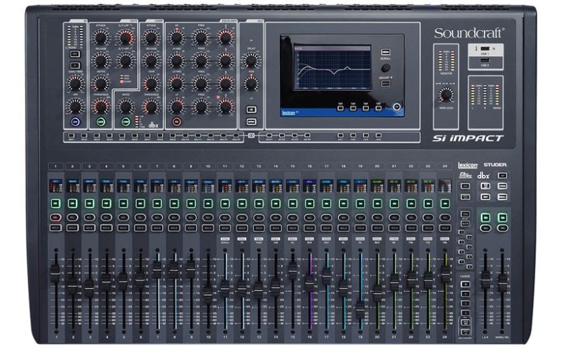Soundcraft Si Impact цифровой микшерный пульт, 32 микрофонных входа, 8 XLR/Combi-Jack линейных/инстр