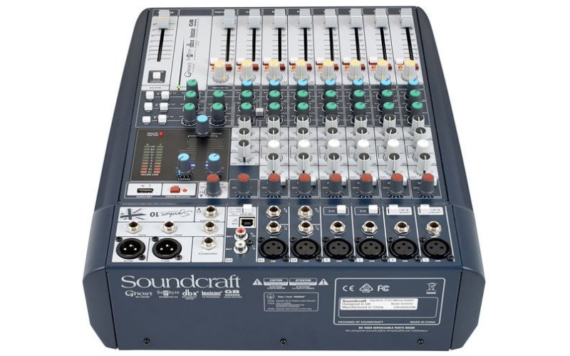 Soundcraft Signature 10 - аналоговый микшерный пульт, 10 вх., 6 x preamps, 2 x dbx Lim., 2 x USB in