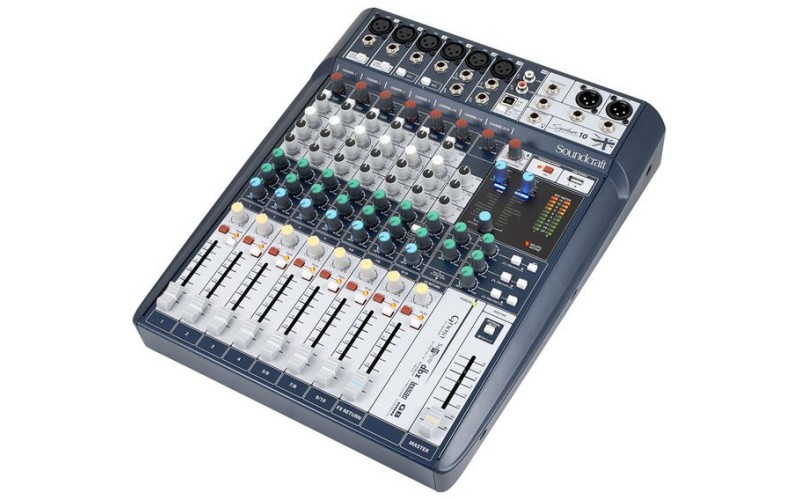 Soundcraft Signature 10 - аналоговый микшерный пульт, 10 вх., 6 x preamps, 2 x dbx Lim., 2 x USB in