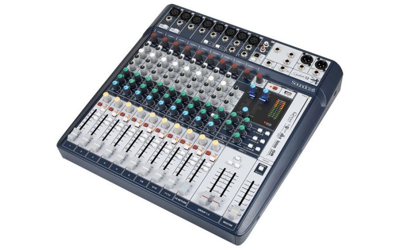 Soundcraft Signature 12 - аналоговый микшерный пульт, 12 вх., 8 x preamps, 2 x dbx Lim., 2 x USB in