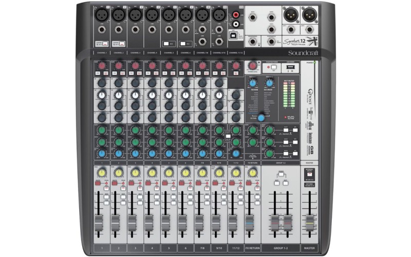 Soundcraft Signature 12MTK - аналоговый 12-канальный микшер c USB 14вх/12вых интерфейсом