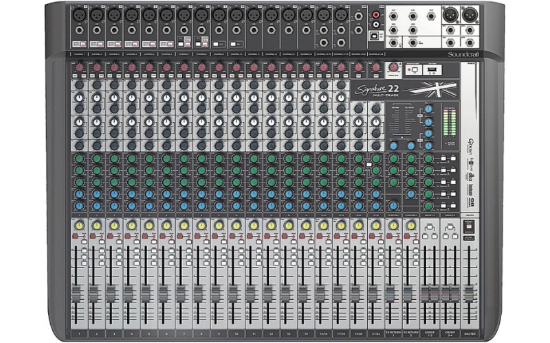 Soundcraft Signature 22MTK - аналоговый 12-канальный микшер c USB 24вх/22вых интерфейсом