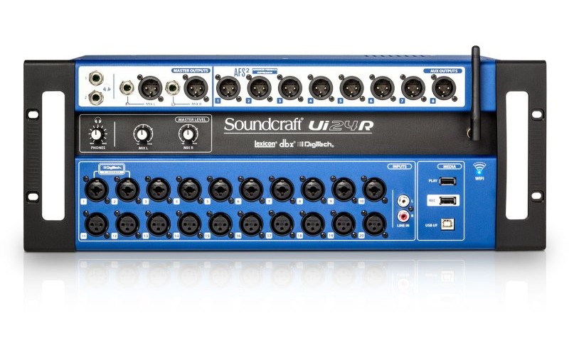 Soundcraft Ui-24R - цифровой микшер, 24вх, 10 вых, возможность записи мультитрека