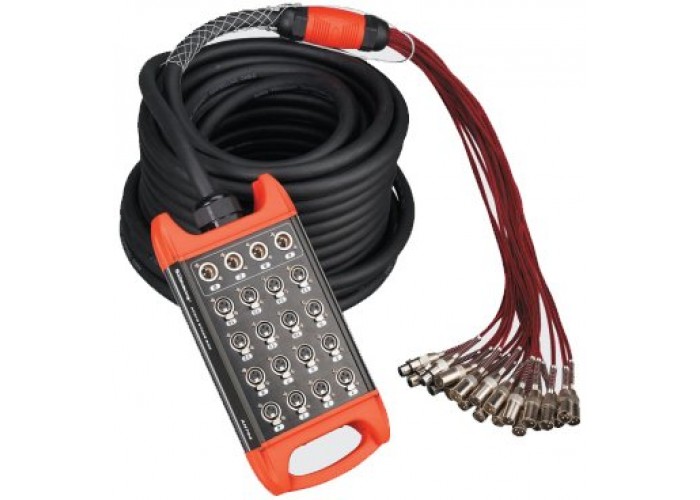 SOUNDKING BCB405-20m Сценическая коммутационная коробка 20хXLR входов + 4хXLR выхода, 20м