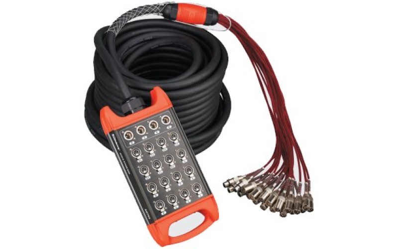 SOUNDKING BCB405-50m Сценическая коммутационная коробка 20хXLR входов + 4хXLR выхода, 50м