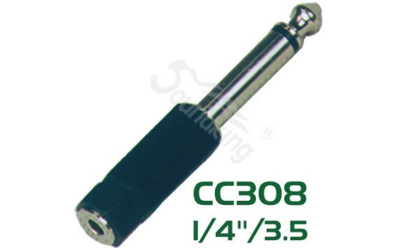 Soundking CC308 Переходник (разъем переходной) 6,35мм моно штекер - 3,5мм моно гнездо