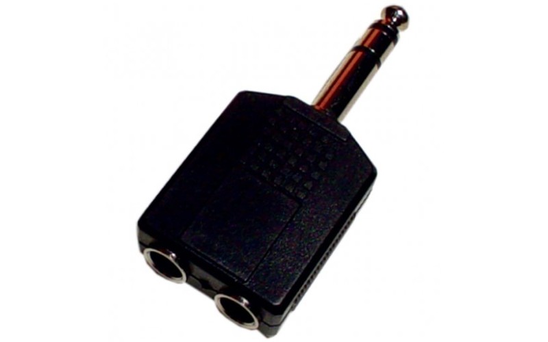 Soundking CC312 Переходник (разъем переходной) 6,35мм, штекер, стерео - 2х6,35мм, гнезда