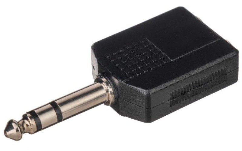 Soundking CC312 Переходник (разъем переходной) 6,35мм, штекер, стерео - 2х6,35мм, гнезда