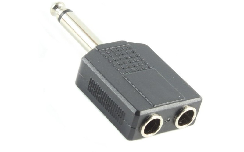 Soundking CC313 Переходник (разъем переходной) 6,35мм, штекер, моно - 2х6,35мм, гнезда
