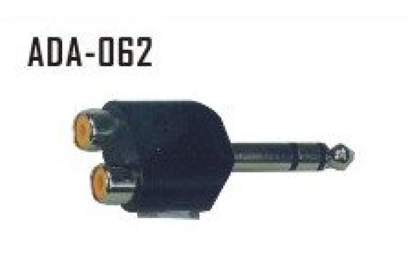 STANDS&CABLES ADA062 - переходник стерео джек папа 6.3 мм - 2 X RCA мама