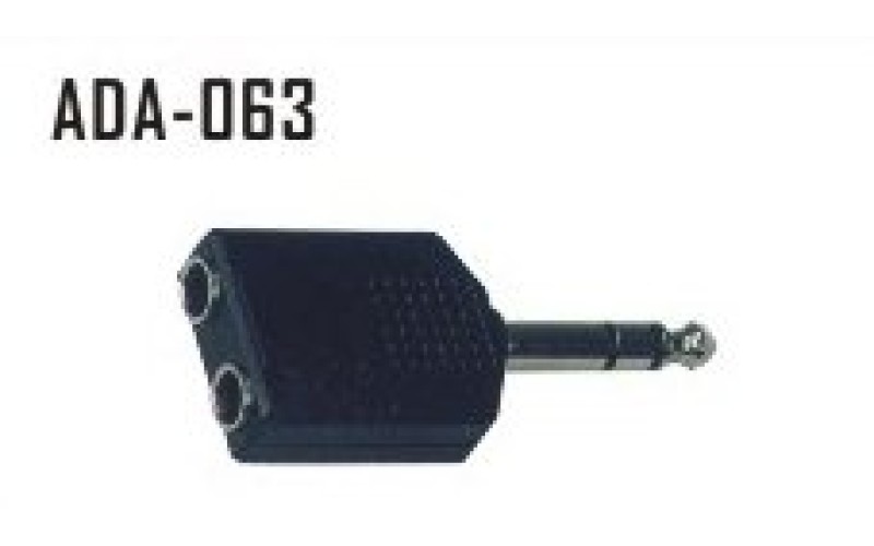 STANDS&CABLES ADA063 - переходник 2 X стерео джек мама 6.3 мм - стерео джек папа 6.3 мм