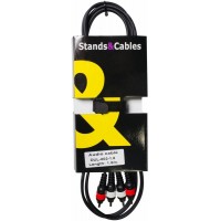 STANDS & CABLES DUL-002-1.8 Аудио кабель 2xRCA папа - 2xRCA папа 1.8 м.
