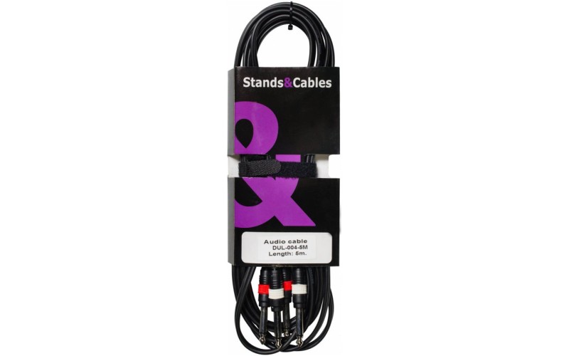 STANDS & CABLES DUL-004-5 Инструментальный кабель 2хJack 6,3 моно - 2xJack 6,3 моно 5 м.