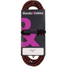 STANDS&CABLES GC-039-3 - кабель инструментальный в тканевой оплетке Jack-Jack, 3 м