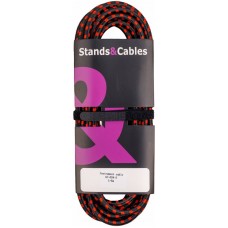 STANDS&CABLES GC-039-5 - кабель инструментальный в тканевой оплетке Jack-Jack, 5 м