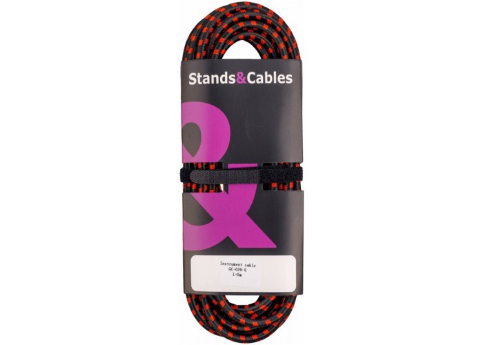 STANDS&CABLES GC-039-5 - кабель инструментальный в тканевой оплетке Jack-Jack, 5 м